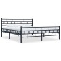 Estructura de cama de acero negra 180x200 cm de vidaXL, Camas y somieres - Ref: Foro24-285280, Precio: 149,47 €, Descuento: %