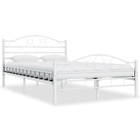 Estructura de cama metal blanco 120x200 cm de vidaXL, Camas y somieres - Ref: Foro24-285302, Precio: 137,64 €, Descuento: %
