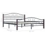 Estructura de cama de metal negro 200x200 cm de vidaXL, Camas y somieres - Ref: Foro24-285296, Precio: 153,37 €, Descuento: %