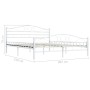 Estructura de cama de metal blanco 200x200 cm de vidaXL, Camas y somieres - Ref: Foro24-285306, Precio: 146,59 €, Descuento: %