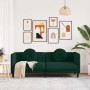 Sofá con cojines 3 plazas terciopelo verde oscuro en Sofás | Comprar online en Foru.es