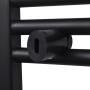 Radiador toallero de baño recto negro 600 x 764 mm de vidaXL, Radiadores - Ref: Foro24-141906, Precio: 84,02 €, Descuento: %