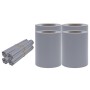Paneles de privacidad 4 uds PVC gris claro mate 35x0,19 m de vidaXL, Paneles de vallas - Ref: Foro24-147872, Precio: 94,80 €,...