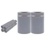 Privacy panels 4 units PVC light gray matte 35x0.19 m by vidaXL, fence panels - Ref: Foro24-147872, Price: 88,58 €, Discount: %