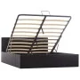 Cama canapé hidráulica cuero sintético negra 140x200 cm de vidaXL, Camas y somieres - Ref: Foro24-285513, Precio: 377,21 €, D...