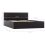 Black synthetic leather hydraulic trundle bed 140x200 cm by vidaXL, Beds and slatted bases - Ref: Foro24-285513, Price: 377,2...