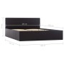 Cama canapé hidráulica cuero sintético negra 140x200 cm de vidaXL, Camas y somieres - Ref: Foro24-285513, Precio: 287,91 €, D...