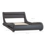 Estructura de cama con LED cuero sintético gris 100x200 cm de vidaXL, Camas y somieres - Ref: Foro24-285739, Precio: 278,34 €...