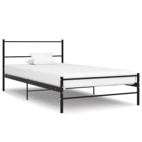 Schwarzer Metallbettrahmen 90x200 cm von vidaXL, Betten und Lattenroste - Ref: Foro24-286496, Preis: 78,60 €, Rabatt: %