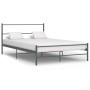 Estructura de cama de metal gris 160x200 cm de vidaXL, Camas y somieres - Ref: Foro24-286495, Precio: 107,90 €, Descuento: %