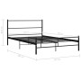 Estructura de cama de metal negro 140x200 cm de vidaXL, Camas y somieres - Ref: Foro24-286497, Precio: 109,47 €, Descuento: %