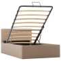 Cama canapé hidráulica cuero sintético capuchino 100x200 cm de vidaXL, Camas y somieres - Ref: Foro24-285529, Precio: 295,59 ...