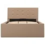 Cama canapé hidráulica cuero sintético capuchino 100x200 cm de vidaXL, Camas y somieres - Ref: Foro24-285529, Precio: 289,41 ...