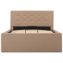 Cama canapé hidráulica cuero sintético capuchino 100x200 cm de vidaXL, Camas y somieres - Ref: Foro24-285529, Precio: 295,59 ...