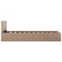 Cama canapé hidráulica cuero sintético capuchino 100x200 cm de vidaXL, Camas y somieres - Ref: Foro24-285529, Precio: 295,59 ...