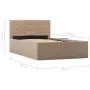 Cama canapé hidráulica cuero sintético capuchino 100x200 cm de vidaXL, Camas y somieres - Ref: Foro24-285529, Precio: 289,41 ...