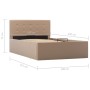 Cama canapé hidráulica cuero sintético capuchino 100x200 cm de vidaXL, Camas y somieres - Ref: Foro24-285529, Precio: 295,59 ...