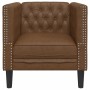 Sillón de piel de ante sintético marrón en Sofás | Comprar online en Foru.es