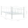 Estructura de cama de metal blanco 90x200 cm de vidaXL, Camas y somieres - Ref: Foro24-286136, Precio: 104,82 €, Descuento: %
