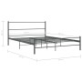 Estructura de cama de metal gris 140x200 cm de vidaXL, Camas y somieres - Ref: Foro24-286494, Precio: 98,32 €, Descuento: %