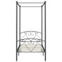 Estructura de cama con dosel metal gris 100x200 cm de vidaXL, Camas y somieres - Ref: Foro24-284441, Precio: 84,29 €, Descuen...