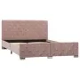 Pink velvet bed frame 140x200 cm by vidaXL, Beds and slatted bases - Ref: Foro24-286826, Price: 313,84 €, Discount: %