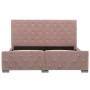 Estructura de cama de terciopelo rosa 140x200 cm de vidaXL, Camas y somieres - Ref: Foro24-286826, Precio: 331,00 €, Descuent...