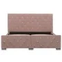 Pink velvet bed frame 140x200 cm by vidaXL, Beds and slatted bases - Ref: Foro24-286826, Price: 313,84 €, Discount: %