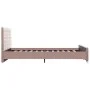Pink velvet bed frame 140x200 cm by vidaXL, Beds and slatted bases - Ref: Foro24-286826, Price: 313,84 €, Discount: %
