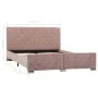 Pink velvet bed frame 140x200 cm by vidaXL, Beds and slatted bases - Ref: Foro24-286826, Price: 313,84 €, Discount: %