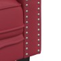 Sofá Chesterfield de 2 plazas cuero artificial rojo tinto en Sofás | Comprar online en Foru.es