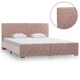 Estructura de cama de terciopelo rosa 160x200 cm de vidaXL, Camas y somieres - Ref: Foro24-286827, Precio: 357,47 €, Descuent...
