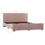 Estructura de cama de terciopelo rosa 160x200 cm de vidaXL, Camas y somieres - Ref: Foro24-286827, Precio: 357,47 €, Descuent...