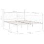 Estructura de cama con somier metal blanco 180x200 cm de vidaXL, Camas y somieres - Ref: Foro24-284452, Precio: 155,04 €, Des...
