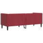 Sofá Chesterfield de 3 plazas cuero artificial rojo tinto en Sofás | Comprar online en Foru.es