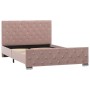 Estructura de cama de terciopelo rosa 120x200 cm de vidaXL, Camas y somieres - Ref: Foro24-286825, Precio: 322,08 €, Descuent...