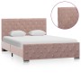 Estructura de cama de terciopelo rosa 120x200 cm de vidaXL, Camas y somieres - Ref: Foro24-286825, Precio: 322,08 €, Descuent...