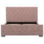 Estructura de cama de terciopelo rosa 120x200 cm de vidaXL, Camas y somieres - Ref: Foro24-286825, Precio: 322,08 €, Descuent...
