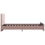 Estructura de cama de terciopelo rosa 120x200 cm de vidaXL, Camas y somieres - Ref: Foro24-286825, Precio: 322,08 €, Descuent...