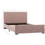 Estructura de cama de terciopelo rosa 120x200 cm de vidaXL, Camas y somieres - Ref: Foro24-286825, Precio: 322,08 €, Descuent...