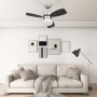 Ventilador de techo con luz con mando marrón oscuro 76 cm de vidaXL, Ventiladores de techo - Ref: Foro24-51493, Precio: 115,2...