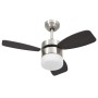 Ventilador de techo con luz con mando marrón oscuro 76 cm de vidaXL, Ventiladores de techo - Ref: Foro24-51493, Precio: 115,2...