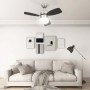 Ventilador de techo con luz con mando marrón oscuro 76 cm de vidaXL, Ventiladores de techo - Ref: Foro24-51493, Precio: 115,2...