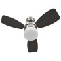 Ventilador de techo con luz con mando marrón oscuro 76 cm de vidaXL, Ventiladores de techo - Ref: Foro24-51493, Precio: 115,2...