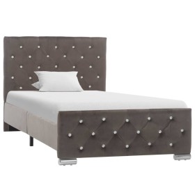 Estructura de cama de terciopelo gris 90x200 cm de vidaXL, Camas y somieres - Ref: Foro24-286829, Precio: 232,42 €, Descuento: %
