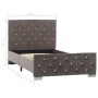 Estructura de cama de terciopelo gris 90x200 cm de vidaXL, Camas y somieres - Ref: Foro24-286829, Precio: 232,42 €, Descuento: %