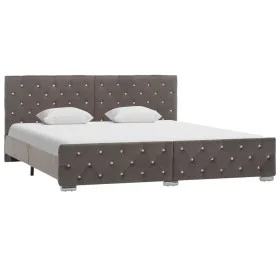 Estructura de cama de terciopelo gris 180x200 cm de vidaXL, Camas y somieres - Ref: Foro24-286834, Precio: 308,21 €, Descuent...