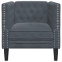 Sillón Chesterfield de terciopelo gris oscuro en Sofás | Comprar online en Foru.es