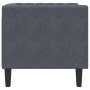 Sillón Chesterfield de terciopelo gris oscuro en Sofás | Comprar online en Foru.es