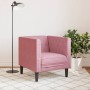 Sillón Chesterfield de terciopelo rosa en Sofás | Comprar online en Foru.es